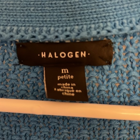 Halogen Blue Cotton Open front cardigan - Picture 2 of 2
